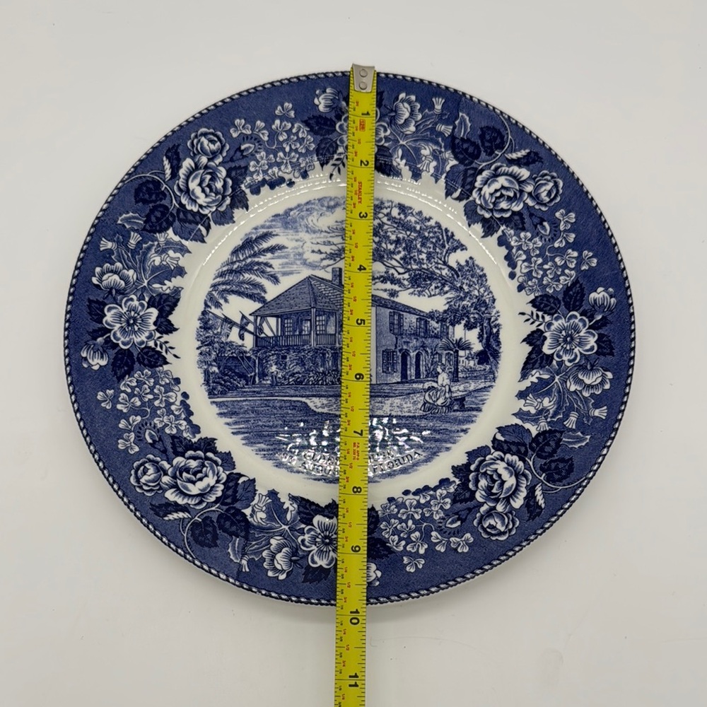 Vintage English Staffordshire Ware Oldest House In Florida St.Augustine Plate - Picture 2 of 5